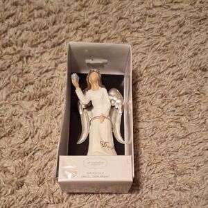 Daughter Angel Ornament with Silver Wings